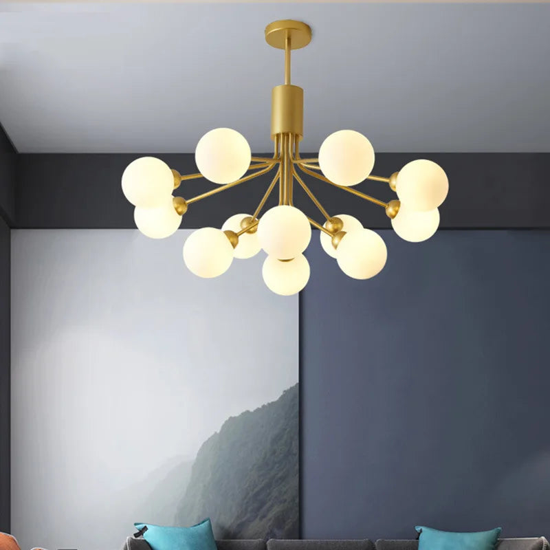 Modern Designer Minimalist Glass Ball Pendant Lamp Living Room Restaurant Bedroom Kitchen Hotel LED Chandelier Home Decor Lights