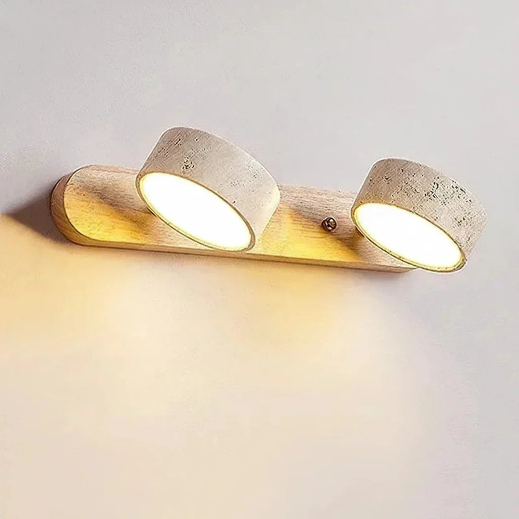 Travertine Duo Wall Light – Modern Natural Stone Up & Down Sconce
