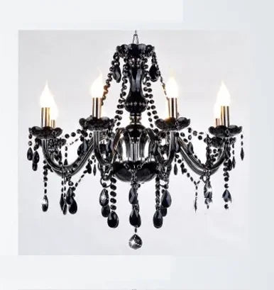 Modern K9 crystal chandeliers ceiling lights Black gray lustre crystal Living dinning room light ceiling indoor home furniture