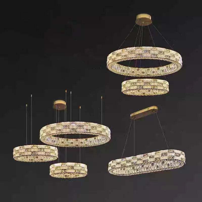 2025 Designer's New Restaurant Crystal Chandelier Luxury High-end Living Room Bedroom Light Dining Desk Bar Counter Pendant Lamp