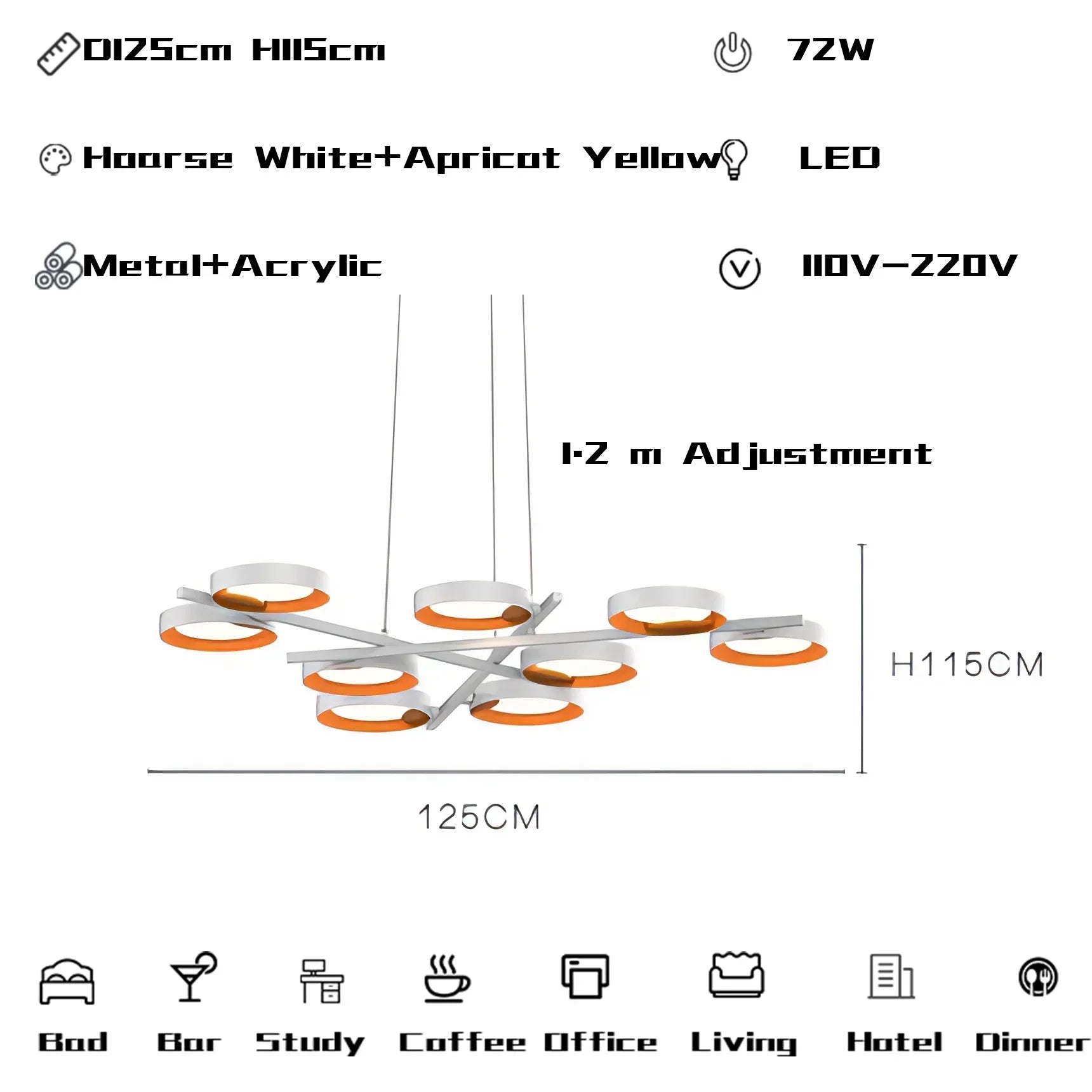 Modern Metal Acrylic Lustre Led Chandelier for dining table Living Room Decor Wall Lamp House Appliance Lighting lustre
