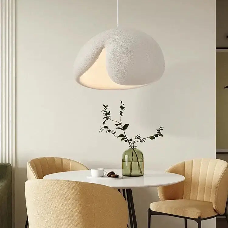 Black Wabi-Sabi Pendant Light with Sculptural Shade – Modern Ceiling Light